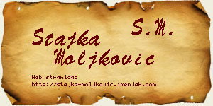 Stajka Moljković vizit kartica